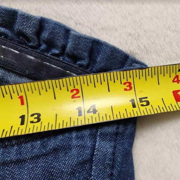 New women's M Gap x LoveShackFancy denim corset top - Picture 8 of 11